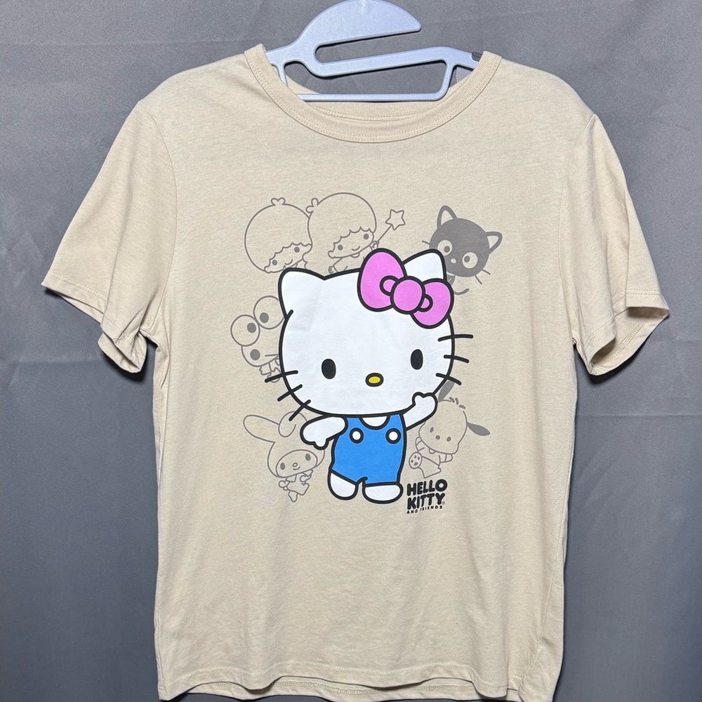Hybrid Apparel Hello Kitty Kids T-Shirt - Cream with Blue and Pink